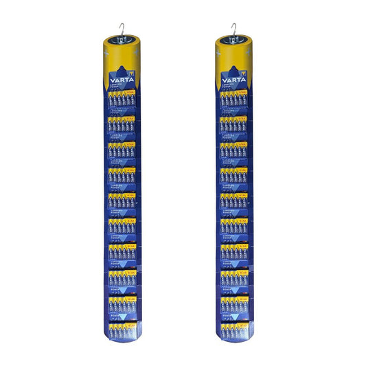 Pila alkalina longlife power aa - lr06 - 10 blisters de 6 pilas / tira, total 120 pilas - 2 uds - 11 x 100 x 2 cm