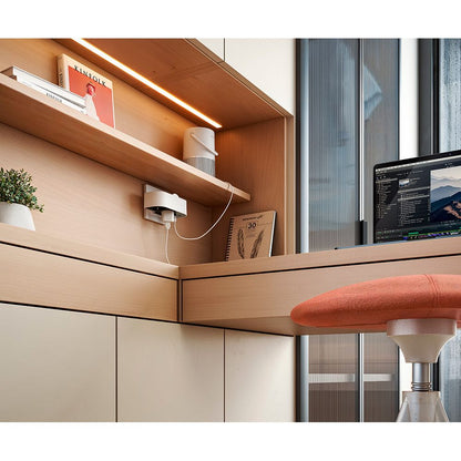 Adaptador giratorio schuko 2 tomas + usb a+c 30 w 16 a 250 v~