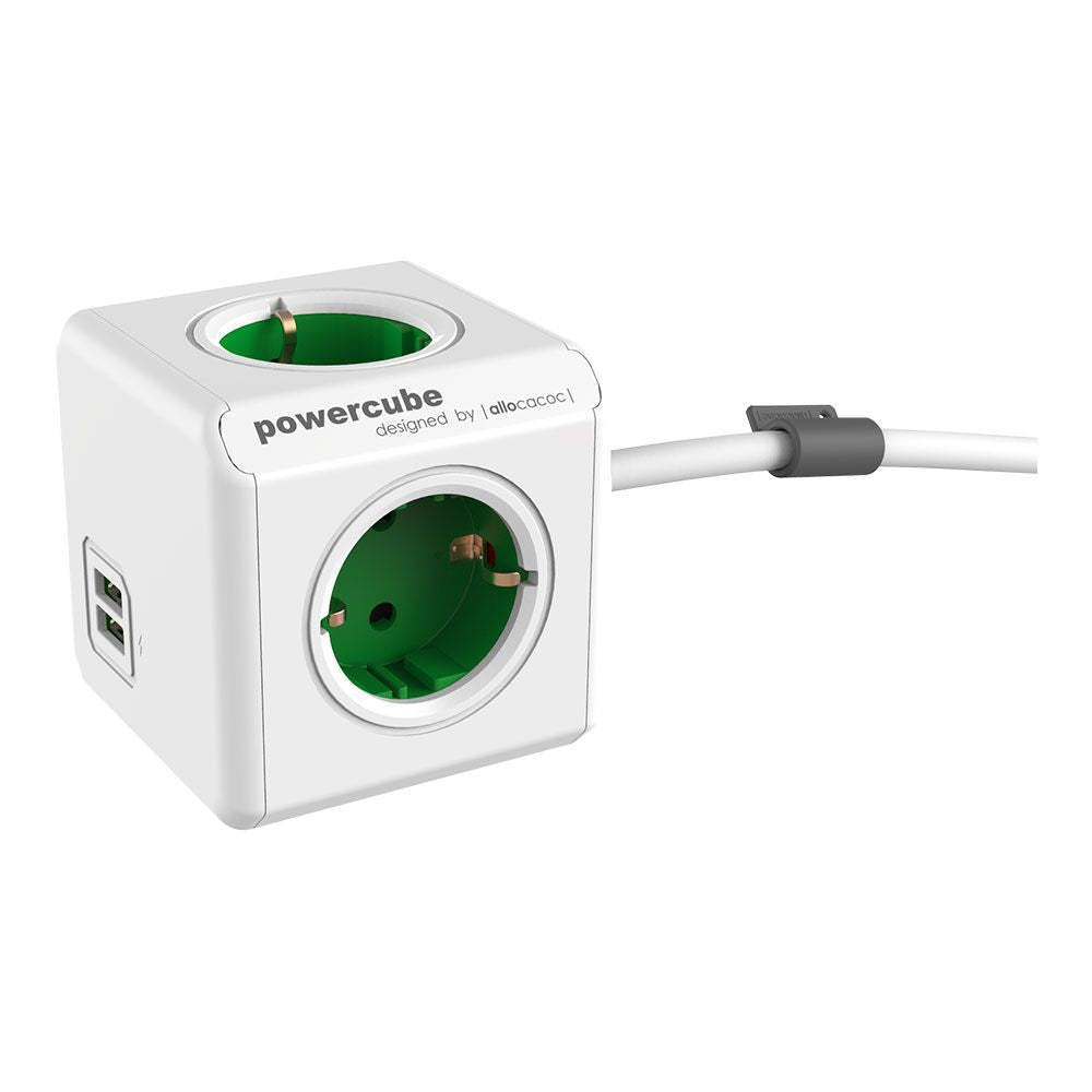 Extended + usb, 4 tomas corriente + 2 usb.