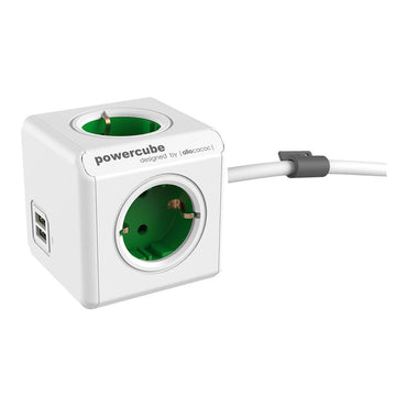 Extended + usb, 4 tomas corriente + 2 usb.