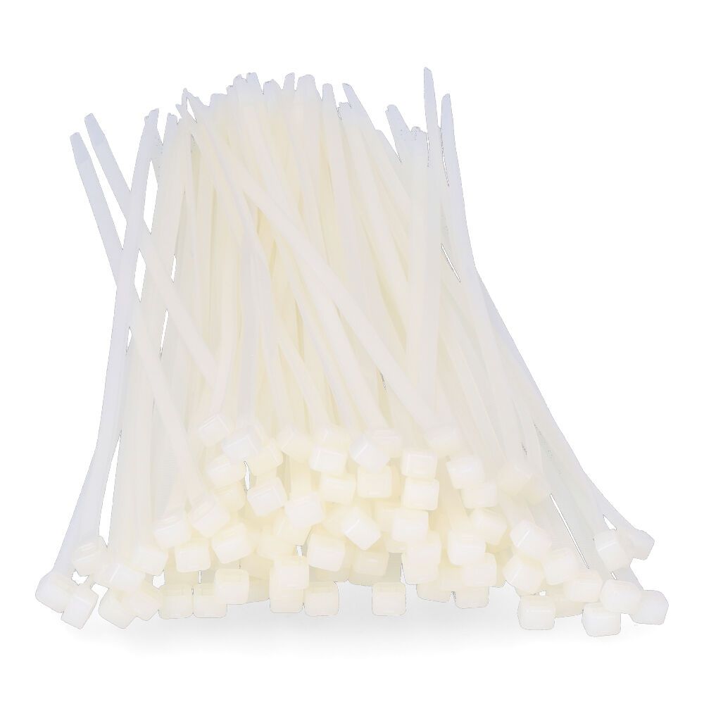 Bridas natural 8,0 x 450 mm nylon alta calidad (bolsa 100 unid.)