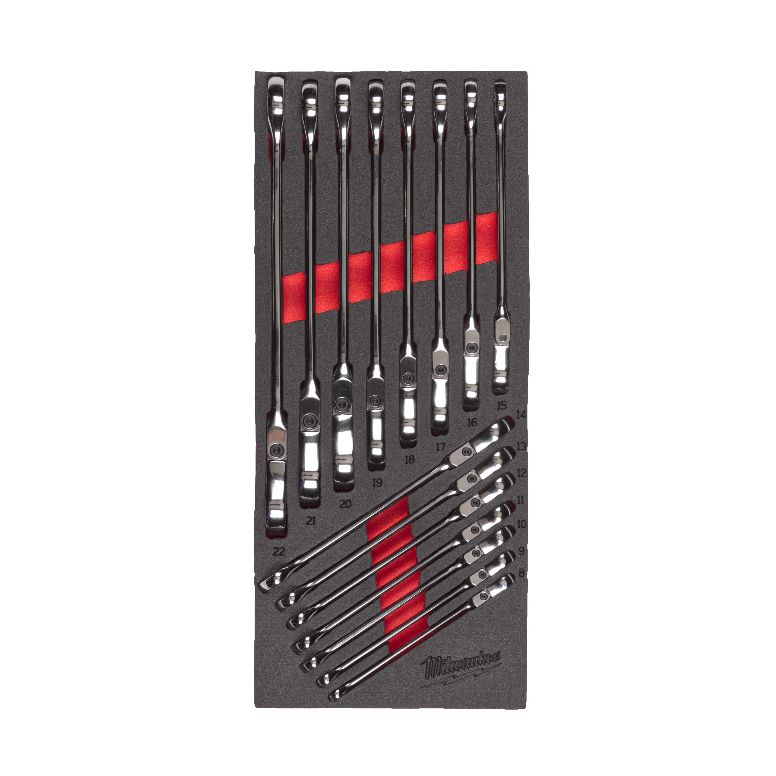 Milwaukee 1/3 espuma con 15 llaves combinadas MAX BITE™ con carraca y articuladas