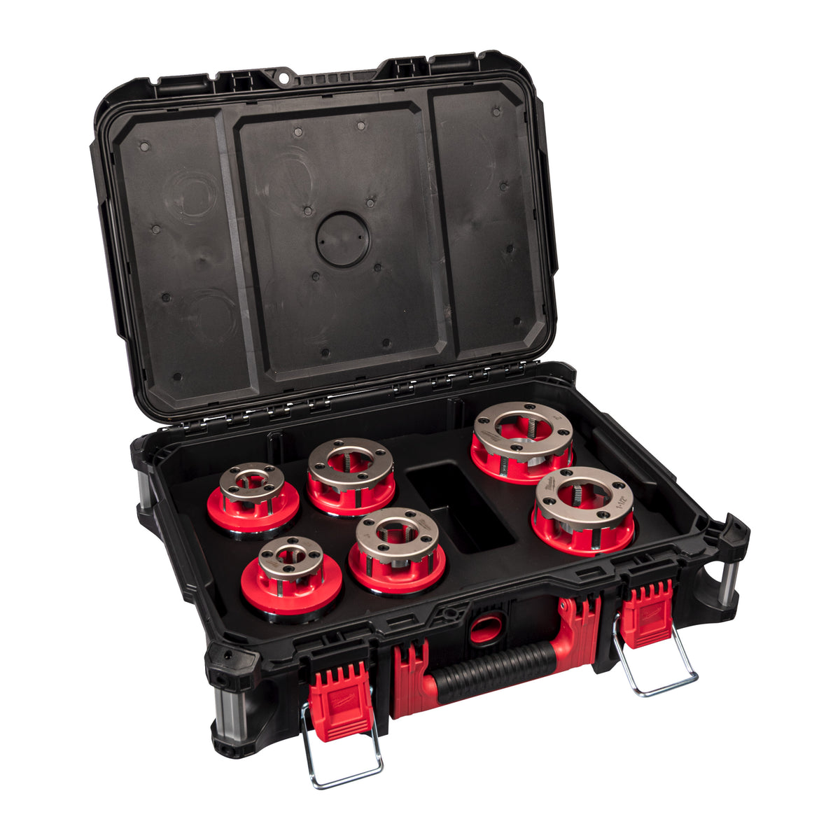 Milwaukee Juego de 6 terrajas desde 1/2"a 2", en maleta Packout FPT2H 1/2"rosca BSPT Aleac
