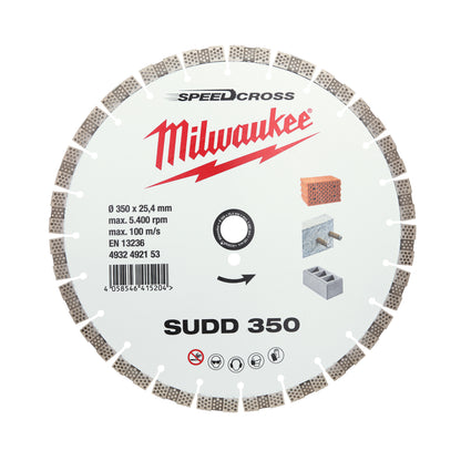 Milwaukee Disco diamante SPEEDCROSS Silencioso - SUDD 350mm