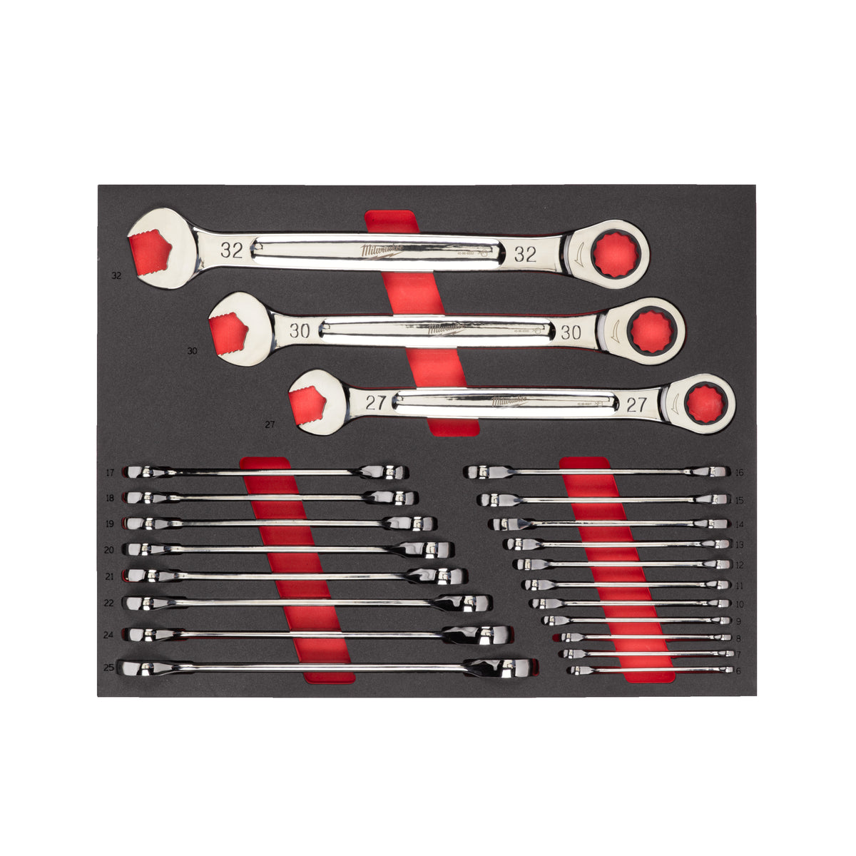 Milwaukee 3/3 espuma 22 llaves combinadas con carraca MAX BITE™