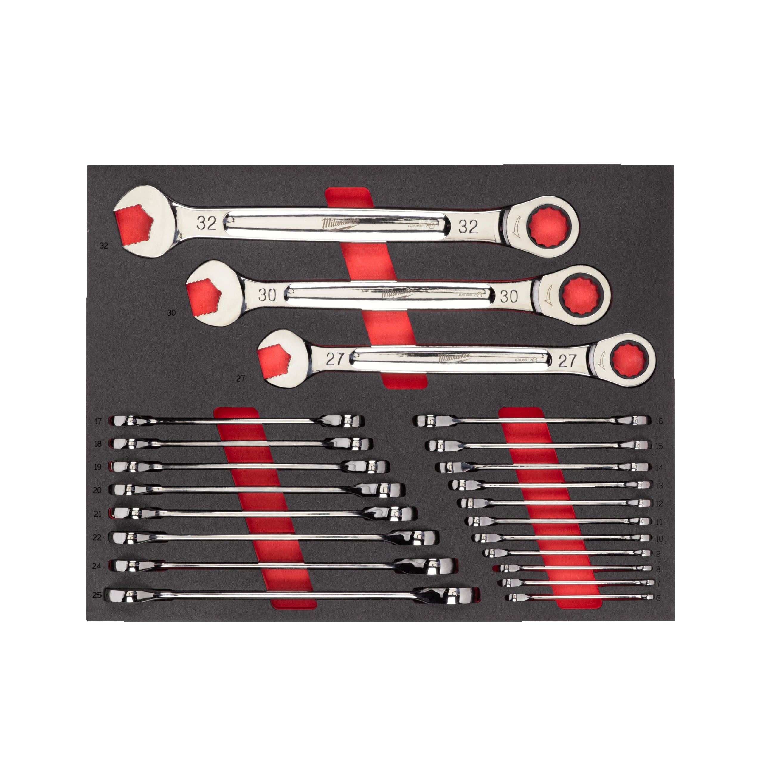 Milwaukee 3/3 espuma 22 llaves combinadas con carraca MAX BITE™
