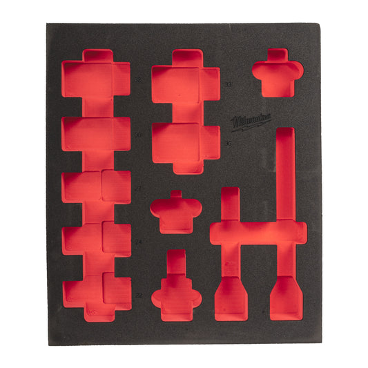 Milwaukee 3/3 Espuma con 12 piezas de vasos de impacto largos 3/4"