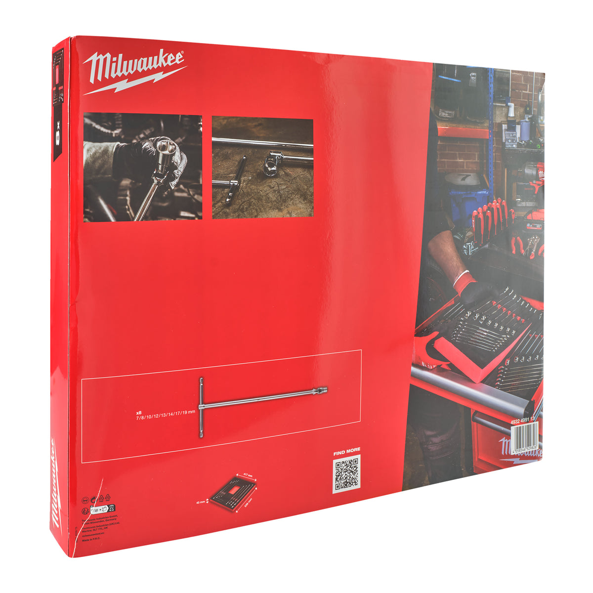 Milwaukee 3/3 espuma de llaves en T 8 piezas — imagen 2