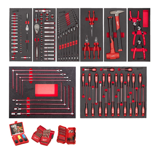 Milwaukee Conjunto automoción de espumas 172pcs