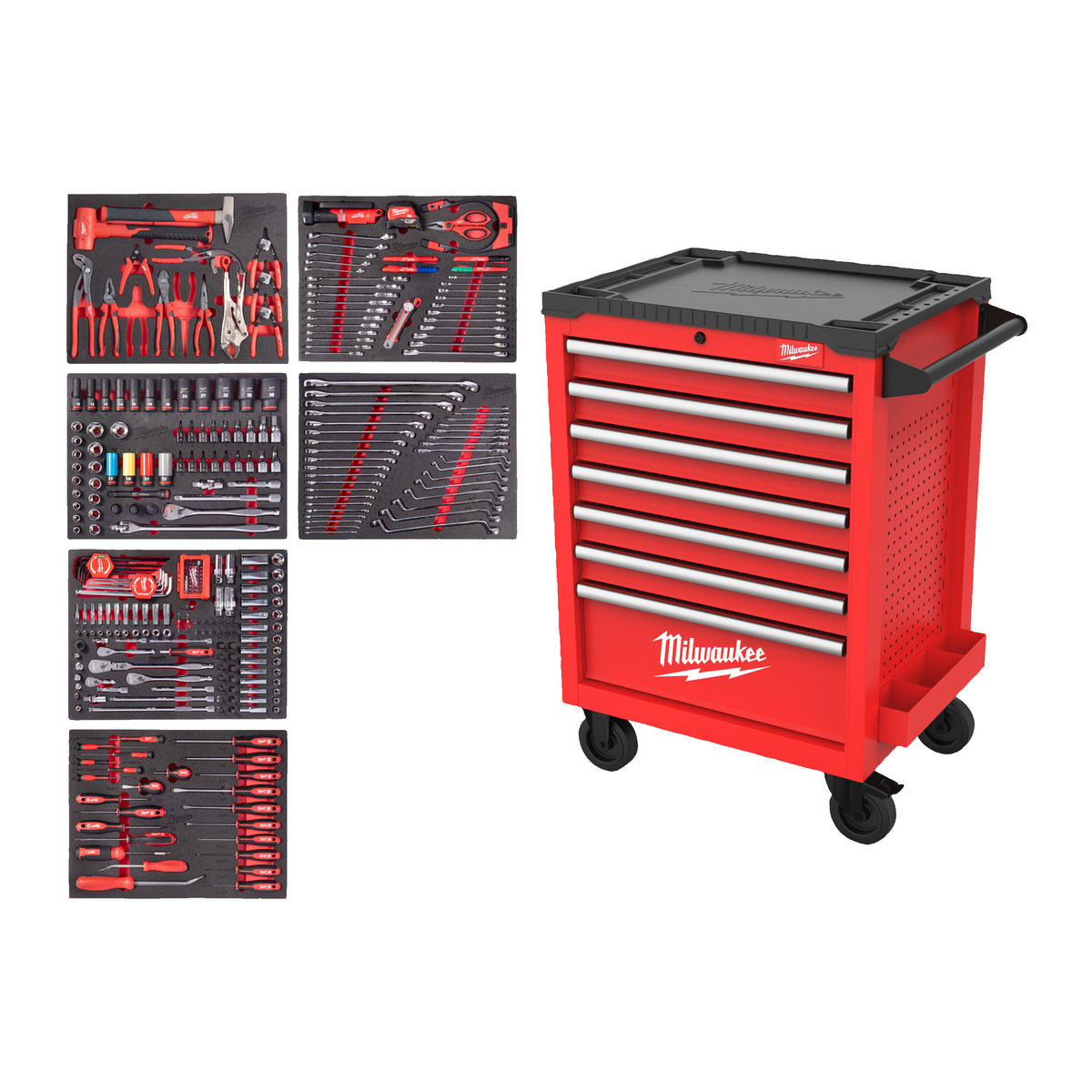 Milwaukee Carro de herramientas TOOLGUARD™ gris de 69cm con herramienta