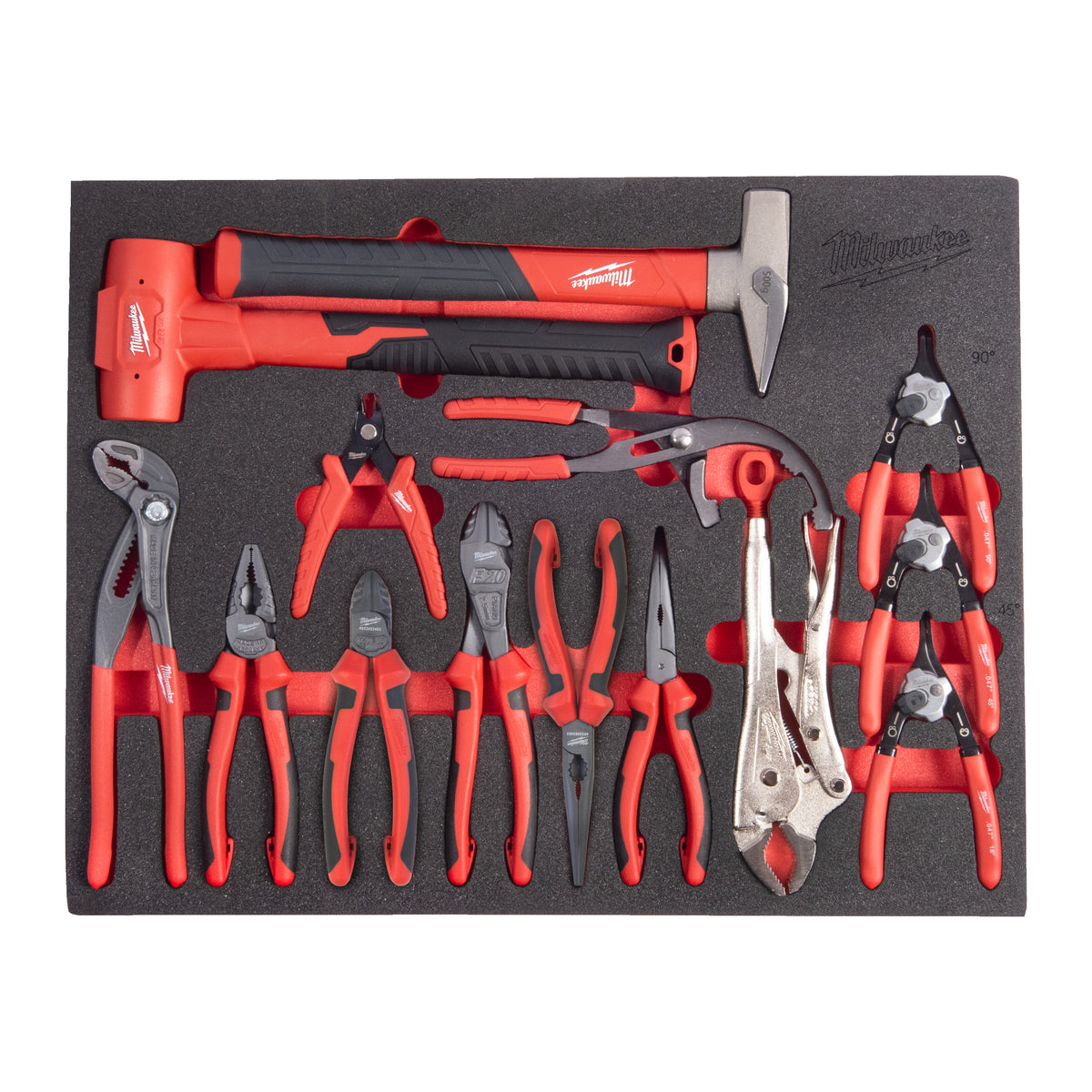 Milwaukee Conjunto 14pcs con alicates y martillo