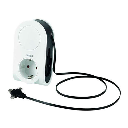 Adaptador 3 conectores usb + 1 usb a + 1 toma schuko 16a 250 v~ blanco