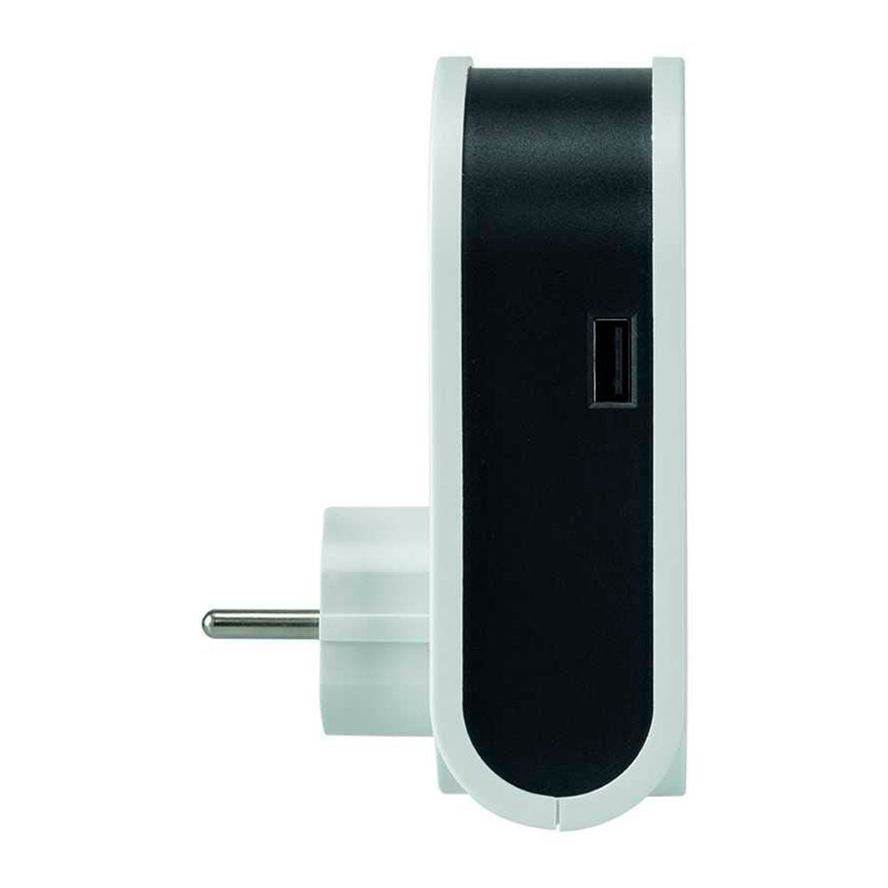 Adaptador 3 conectores usb + 1 usb a + 1 toma schuko 16a 250 v~ blanco