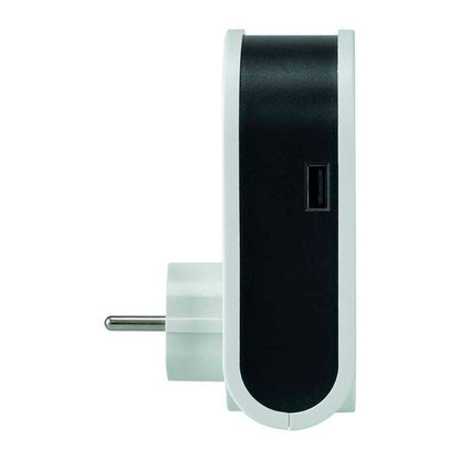 Adaptador 3 conectores usb + 1 usb a + 1 toma schuko 16a 250 v~ blanco