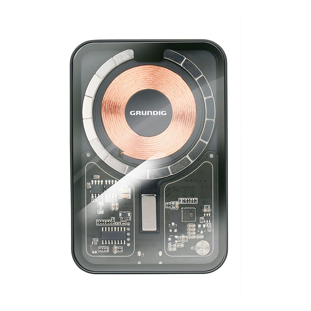 Powerbank 5000 mah inalámbrico transparente usb-c
