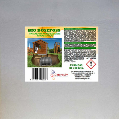 Bolsas hidrosolubles bio dosefoss para tratamiento de aguas residuales y fosas septicas, bolsitas, 5 kg