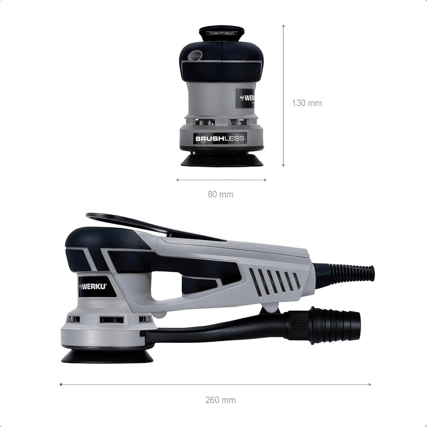 Werku WK403670 Lijadora Rotorbital 75mm 350W Brushless