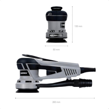 Werku WK403670 Lijadora Rotorbital 75mm 350W Brushless
