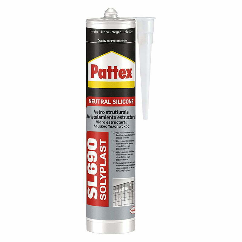 Pattex Neutral Silikon SL 690 Structural Glazing Schwarz 300 ml