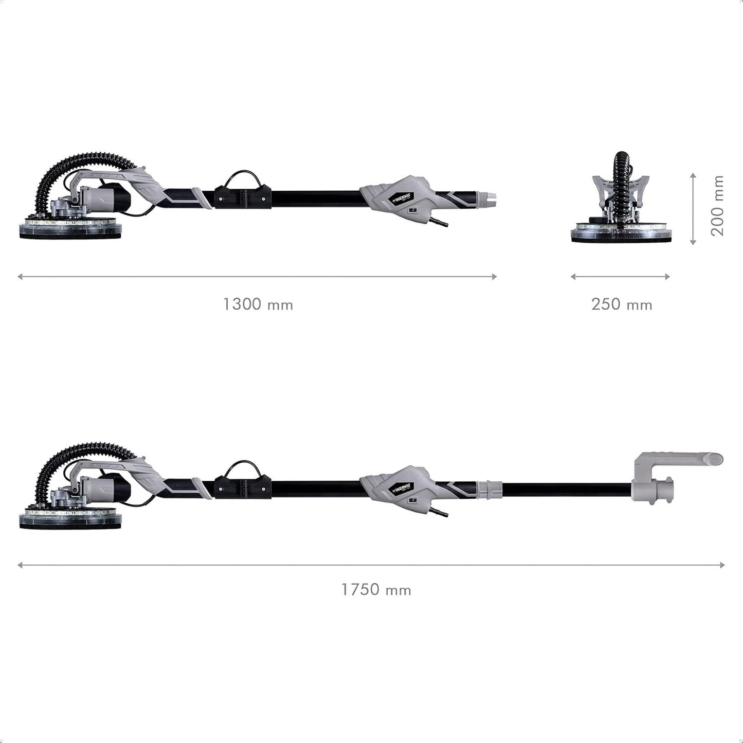 Werku WK400030 Lijadora Paredes y Techos 225 mm 750W con LED