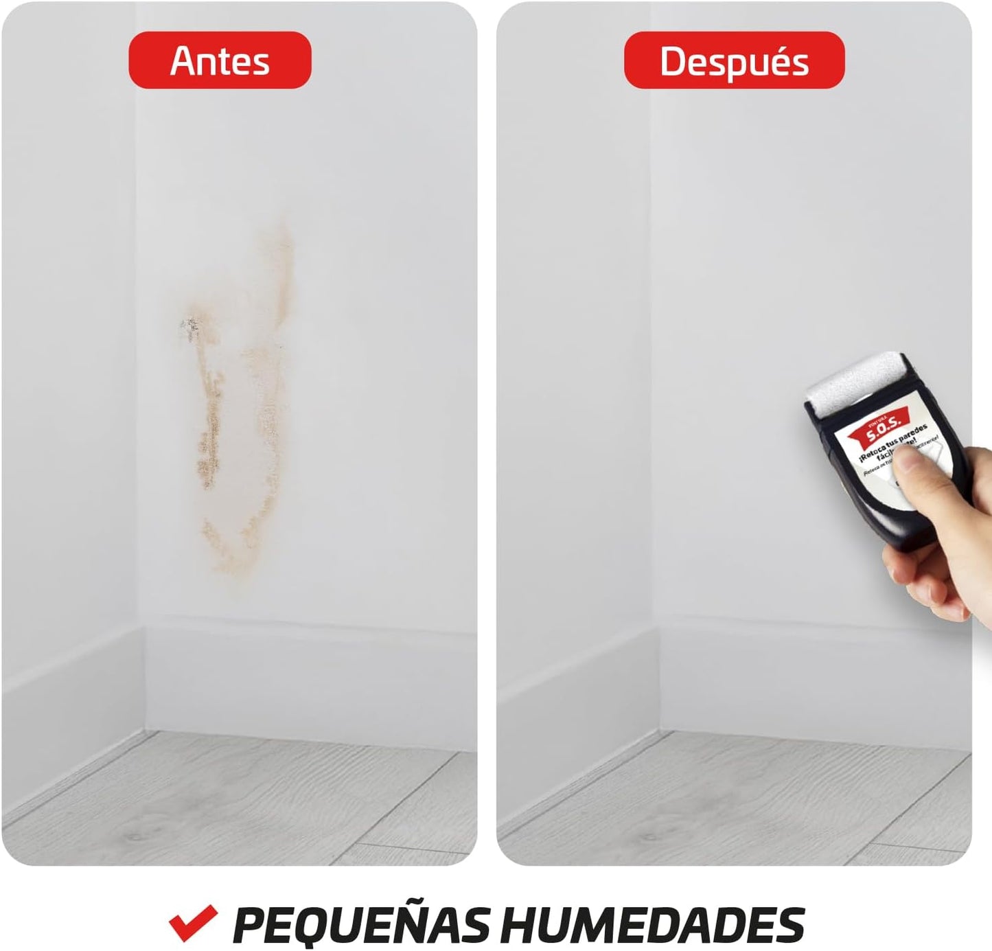 Titanlux Rodillo Pintura Retoca Paredes Blanco 30 ml | Retoques rápidos y limpios