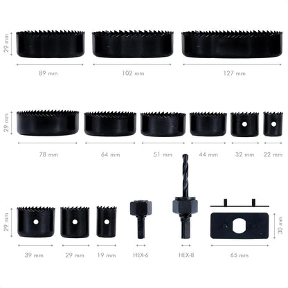 Juego de Sierras Corona para Madera y Yeso WK602060 19-127 mm