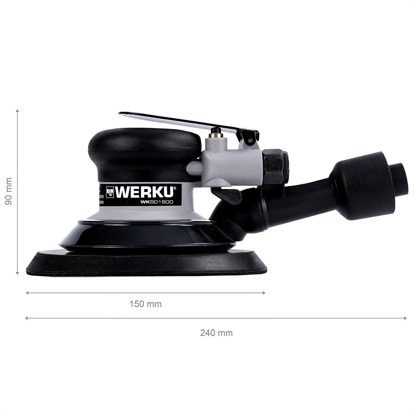 Werku Lijadora Rotorbital Neumática 150mm con Aspiración