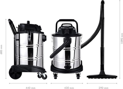 Werku WK402030 Aspirador Seco Húmedo 50L 1400W Filtro HEPA