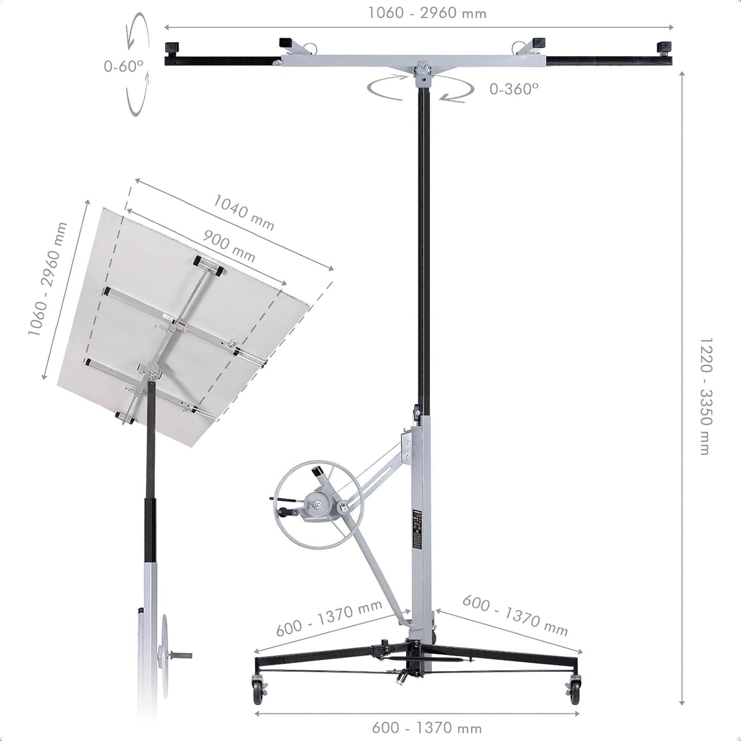 Elevador de Placas y Paneles Horizontal-Vertical WK602150