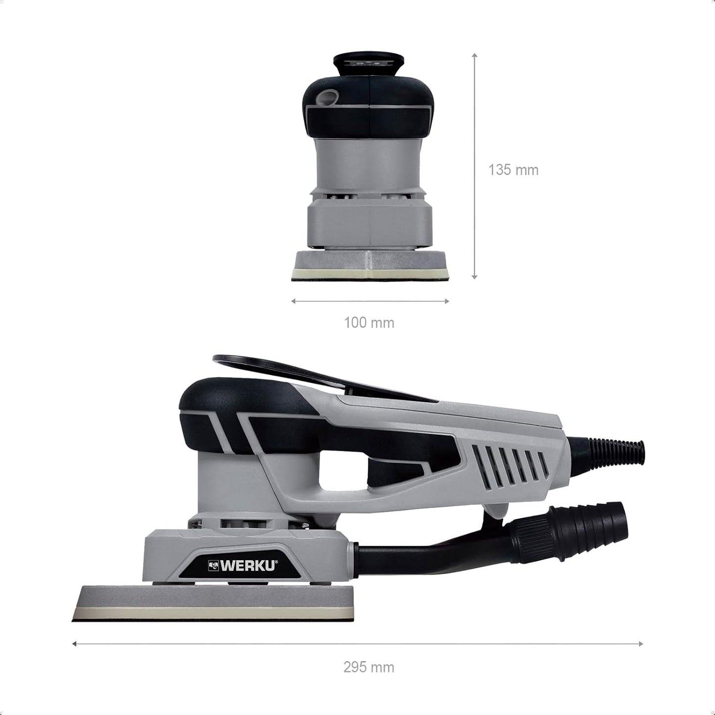 Werku WK401780 Lijadora Triangular Rotorbital 100x150 mm 350W Brushless
