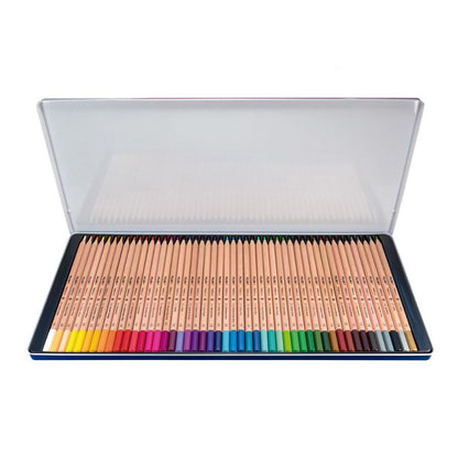 Caja metálica con 48 lápices de colores mina gruesa ø3,5 mm hexagonales