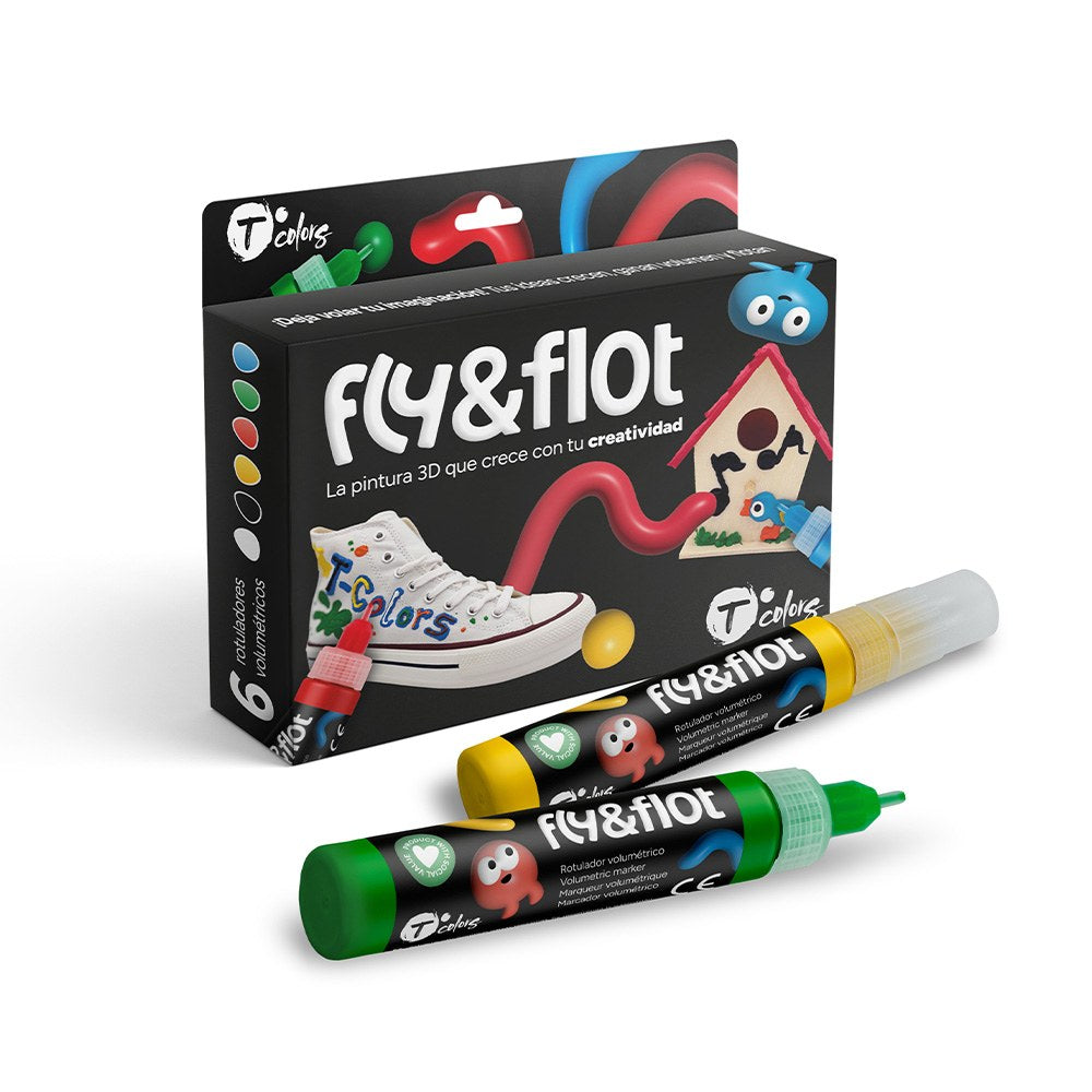 Rotuladores volumétricos de pintura acrílica 3d, fly & flot