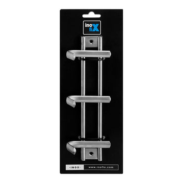 Colgador de acero inoxidable 3 ganchos (blister)