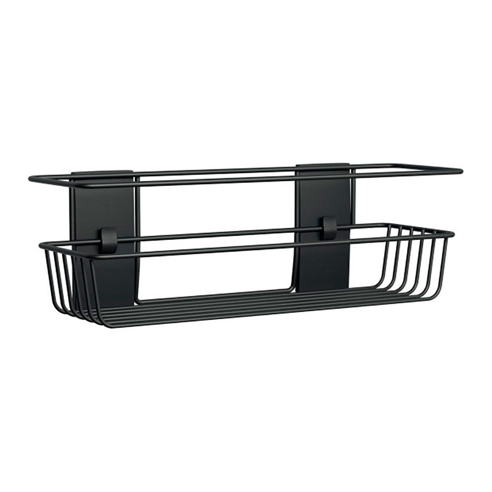 Command cesto de baño, negro mate, 32,5 x 9,5 x10 cm, 1 ud + 4 tiras, máx 3 kg