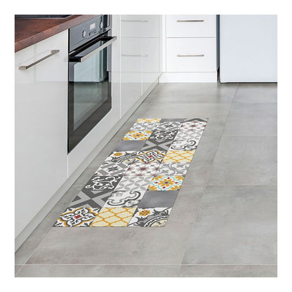 Alfombra vinílica croma patch gris-ambar 50 x 140 cm