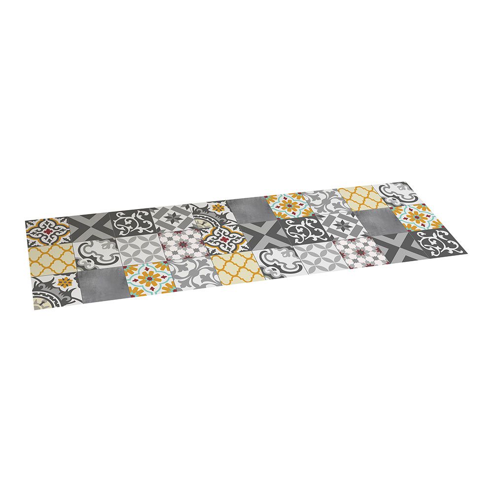 Alfombra vinílica croma patch gris-ambar 60 x 200 cm