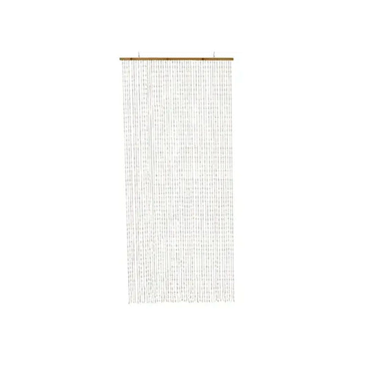 Cortina de plástico y barra de madera, para puerta, 90 x 200 cm