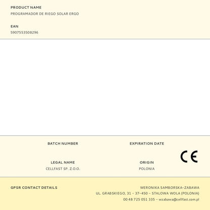 Programador de riego solar energo