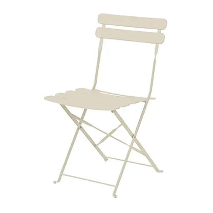 Conjunto de mesa y 2 sillas helsingborg, plegables, de acero, blanco