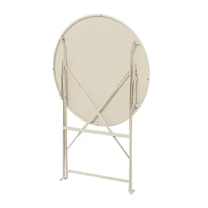 Conjunto de mesa y 2 sillas helsingborg, plegables, de acero, blanco