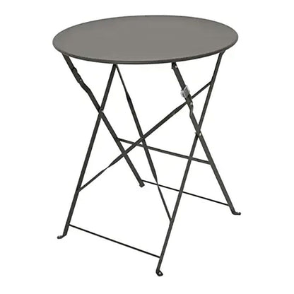 Conjunto de mesa y 2 sillas helsingborg, plegables, de acero, gris antracita