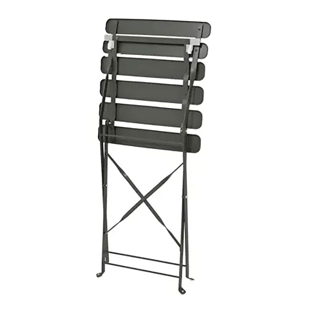 Conjunto de mesa y 2 sillas helsingborg, plegables, de acero, gris antracita