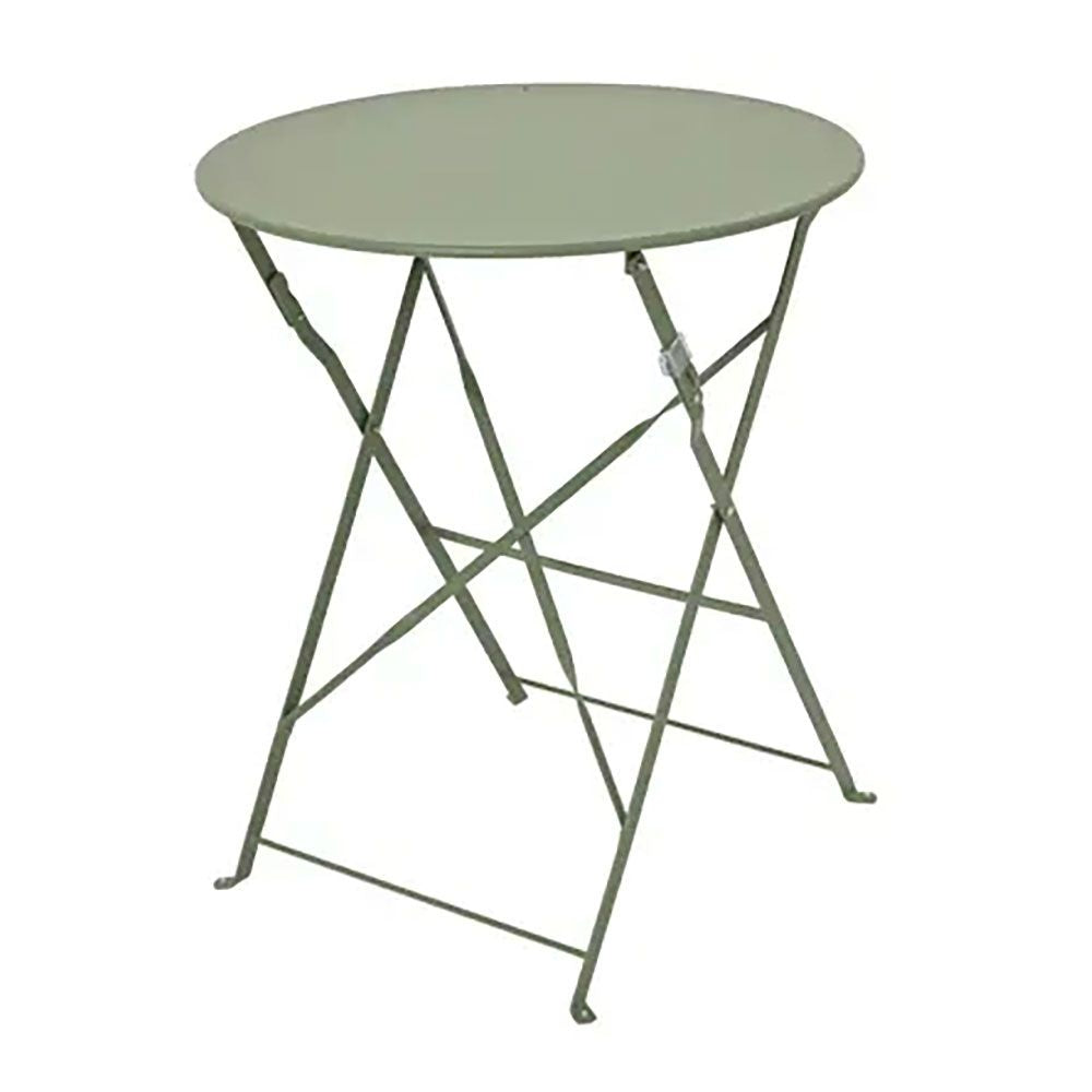 Conjunto de mesa y 2 sillas helsingborg, plegables, de acero, verde
