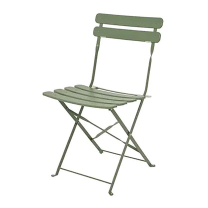 Conjunto de mesa y 2 sillas helsingborg, plegables, de acero, verde
