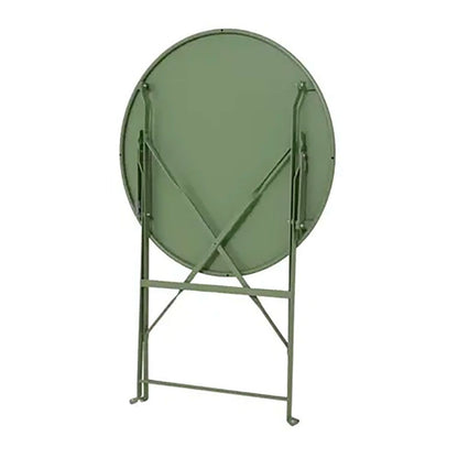 Conjunto de mesa y 2 sillas helsingborg, plegables, de acero, verde