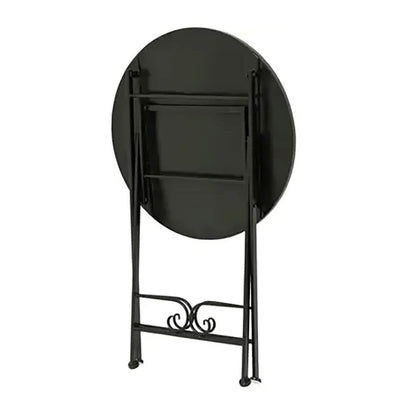 Mesa metálica/mosaico plegable atenas color negro para exterior ø58 x 75 cm