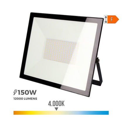 Foco proyector led 150 w 12000 lm 4000 k luz día 35 x 31 x 4,5 cm