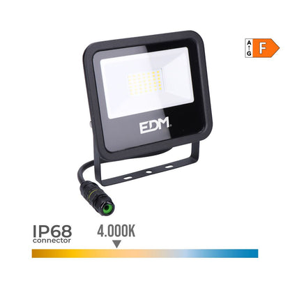 Foco proyector led 30 w 2370 lm 4000 k luz día, black series - 15,8 x 13,5 x 2,9 cm