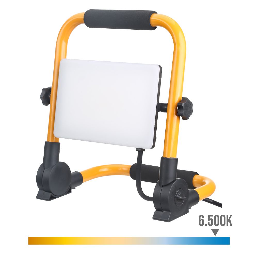 Foco proyector led con pie 50 w 5400 lm 6000 k luz fría 26 x 17,53 x 28,38 cm