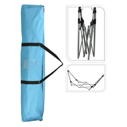 Hamaca plegable con soporte 240 x 80 x 75 cm